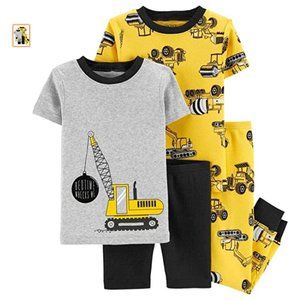 NWT 12 M.Carter's Boys' 4 Pc Cotton PJ set